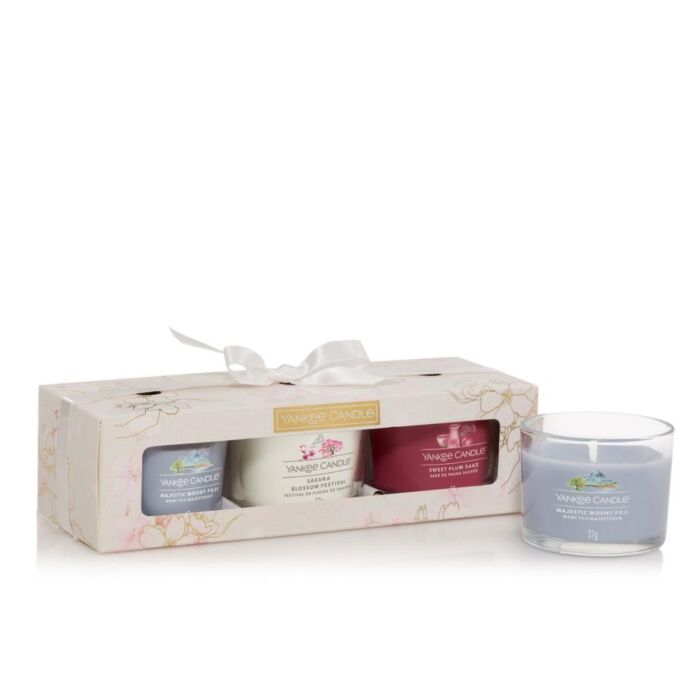 Yankee Candle Sakura Collection 3 Filled Votive Candle Gift Set